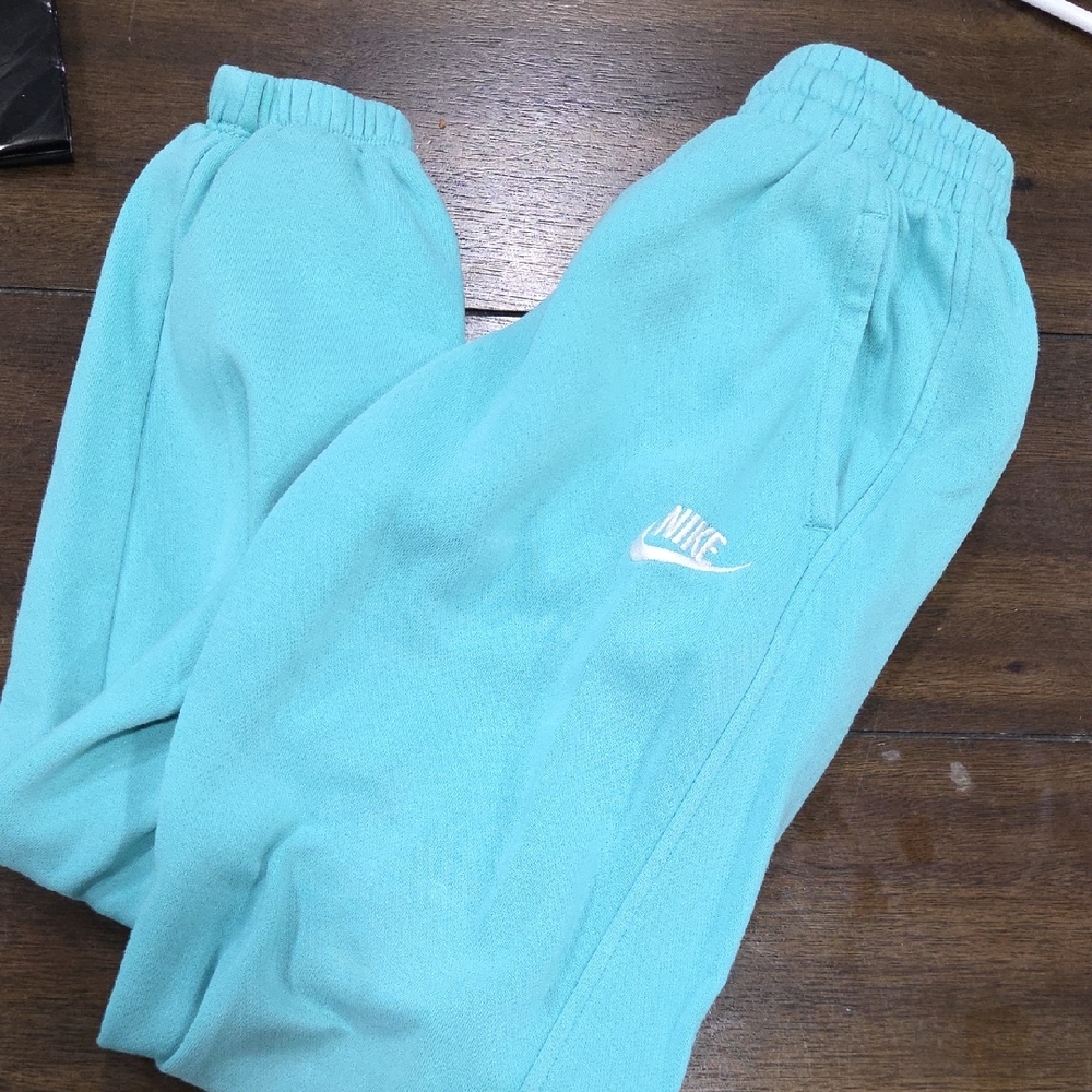 Nike Kids Aqua Blue Joggers & Crew Neck Sweatshirt